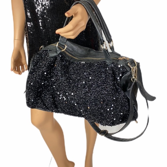 Handbags - Black Sequin Handbag